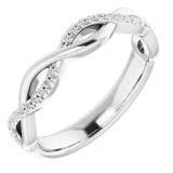 14K White 1/8 CTW Diamond Anniversary Band photo