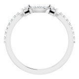 14K White 1/5 CTW Diamond Matching Band photo 2