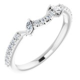 14K White 1/5 CTW Diamond Matching Band photo