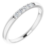 14K White 1/10 CTW Diamond French-Set Anniversary Band photo