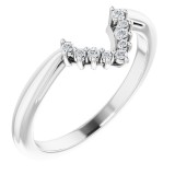 14K White .06 CTW Diamond Matching Band photo