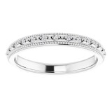 14K White .05 CTW Diamond Matching Band photo 3