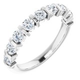 14K White 3/4 CTW Diamond Anniversary Band photo