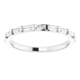 Platinum 3/8 CTW Diamond Straight Baguette Anniversary Band photo 3