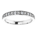 14K White 1/6 CTW Diamond Floral Anniversary Band photo 3