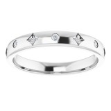 14K White 1/10 CTW Diamond Anniversary Band photo 3