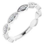 14K White 1/5 CTW Diamond Infinity-Inspired Anniversary Band photo