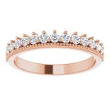 14K Rose 1/2 CTW Diamond Anniversary Band photo 3