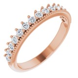 14K Rose 1/2 CTW Diamond Anniversary Band photo