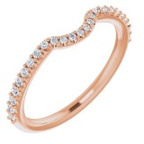 14K Rose 1/5 CTW Diamond Matching Band photo