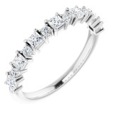 14K White 5/8 CTW Diamond Anniversary Band photo