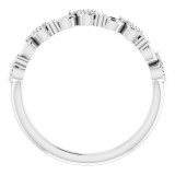 14K White .08 CTW Diamond Anniversary Band photo 2