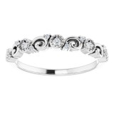 14K White .08 CTW Diamond Anniversary Band photo 3