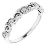 14K White .08 CTW Diamond Anniversary Band photo