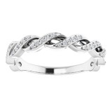 14K White 1/8 CTW Diamond Anniversary Band photo 3