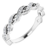 14K White 1/8 CTW Diamond Anniversary Band photo