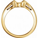 14K Yellow Band for 6.5 mm Round Ring photo 2
