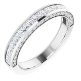 14K White 7/8 CTW Square Diamond Anniversary Band photo