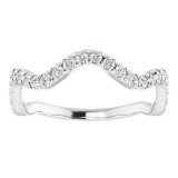 14K White 1/3 CTW French-Set Diamond Anniversary Band photo 3