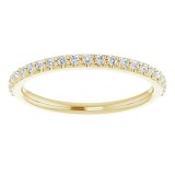 14K Yellow 1/5 CTW Diamond Band for 6.5 mm Round Ring photo 3