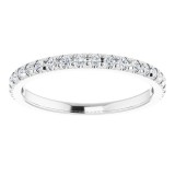 14K White 1/4 CTW Diamond French-Set Anniversary Band photo 3