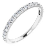 14K White 1/4 CTW Diamond French-Set Anniversary Band photo