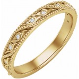 14K Yellow .05 CTW Diamond Anniversary Band photo