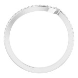 14K White 1/8 CTW Diamond Band for 5.2 mm Round Ring photo 2