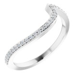 14K White 1/8 CTW Diamond Band for 5.2 mm Round Ring photo