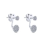 14k White Gold Gabriel & Co. Peek A Boo Diamond Earrings photo 2