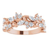 14K Rose 3/4 CTW Diamond Anniversary Band photo 3