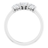 14K White 1 CTW Diamond Three-Stone Anniversary Band photo 2