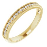 14K Yellow 1 mm Round 1/10 CTW Diamond Anniversary Band photo