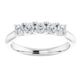 14K White 1/2 CTW Diamond Anniversary Band photo 3