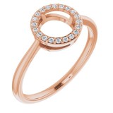 14K Rose 1/10 CTW Diamond Circle Ring photo