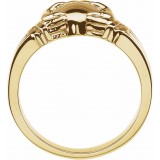 14K Yellow .04 CTW Diamond Claddagh Ring photo 2