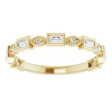 14K Yellow 1/4 CTW Diamond Anniversary Band photo 3