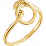 14K Yellow Knot Design Ring photo 3