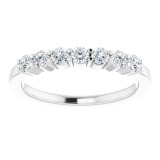 14K White 3/8 CTW Diamond Anniversary Band photo 3