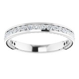 14K White 1/2 CTW Diamond Anniversary Band photo 3