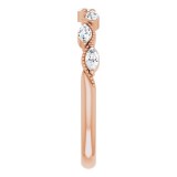 14K Rose 1/3 CTW Diamond Anniversary Band photo 4