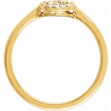 14K Yellow 1/5 CTW Diamond Cluster Ring photo 2