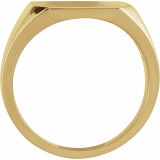 14K Yellow 15 mm Octagon Signet Ring photo 2