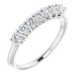 14K White 3/8 CTW Diamond Anniversary Band photo