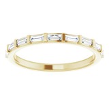 14K Yellow 3/8 CTW Diamond Straight Baguette Anniversary Band photo 3