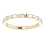 14K Yellow 3/8 CTW Diamond Straight Baguette Anniversary Band photo 3