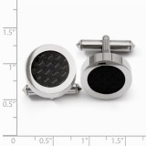 Chisel Titanium Black Carbon Fiber Cufflinks photo 2