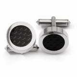 Chisel Titanium Black Carbon Fiber Cufflinks photo