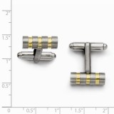 Chisel Titanium Gold-Plated Cufflinks photo 2