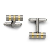 Chisel Titanium Gold-Plated Cufflinks photo